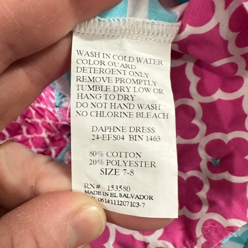 Eleanor Rose Daphne Dress Girls Size 7-8 Pink Teal Flamingo Unicorn Halter